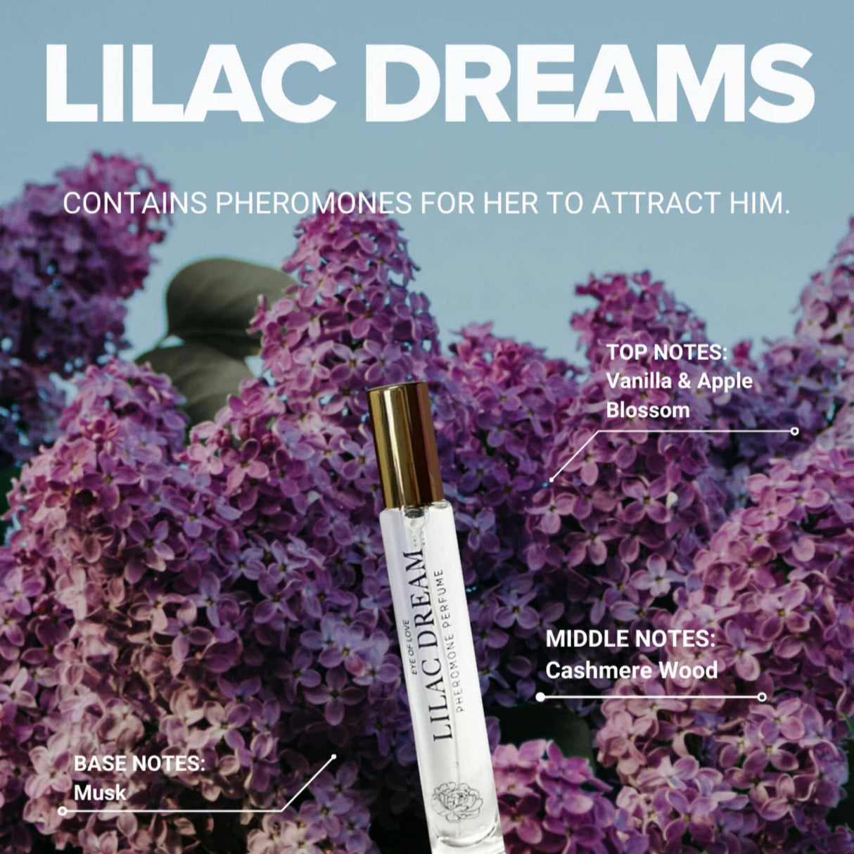 Parfum aux Phéromones Lilac Dream pour Attirer Lui