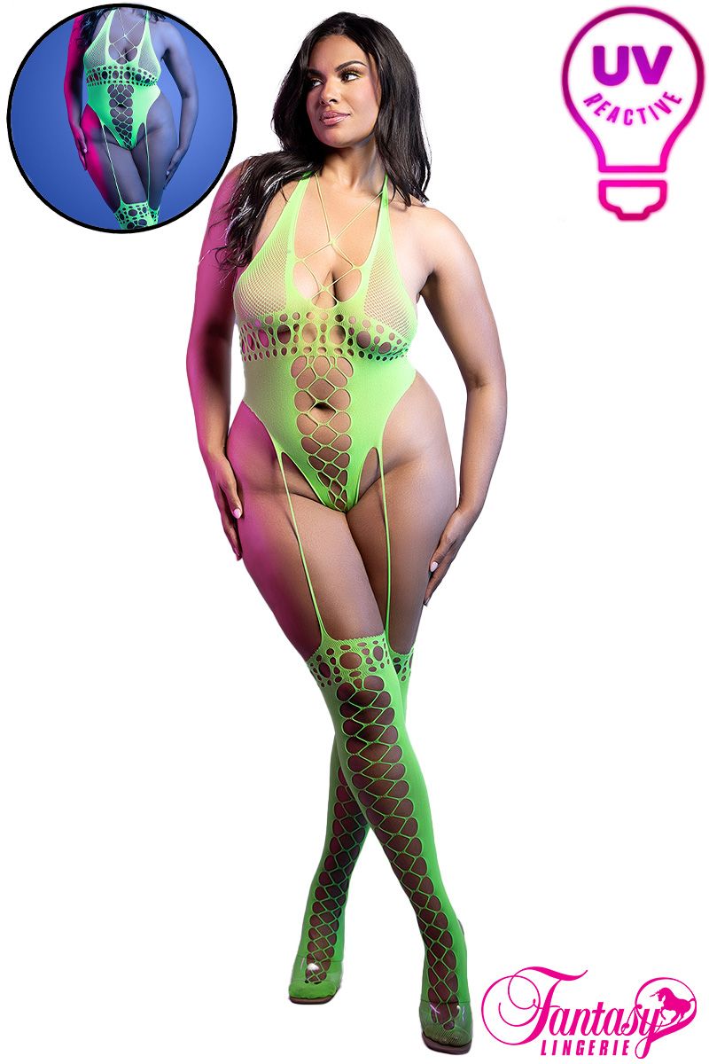 Fantasy Lingerie - Paradigm UV Reactive Bodystocking - Boutique Séduction