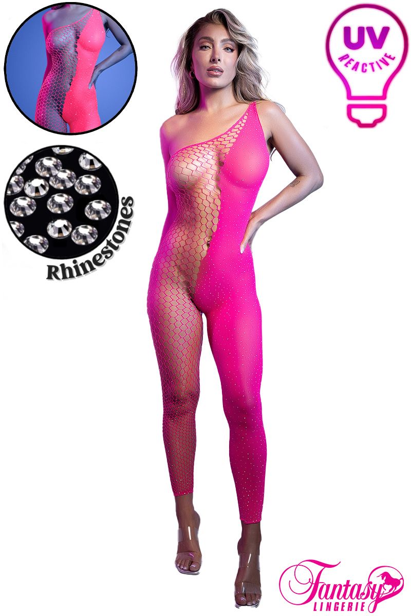 Fantasy Lingerie - Hyperdrive UV Reactive Bodystocking - Boutique Séduction