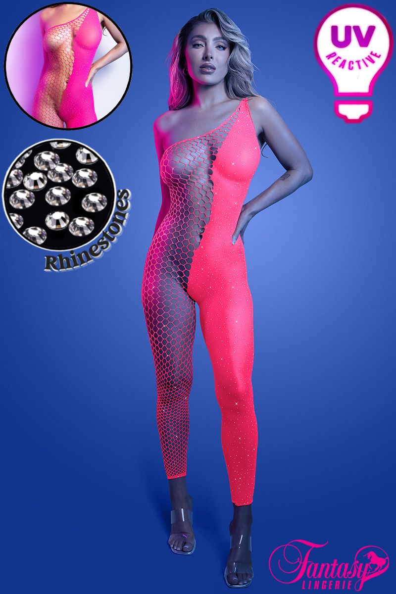 Fantasy Lingerie - Hyperdrive UV Reactive Bodystocking - Boutique Séduction