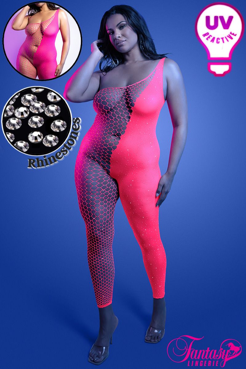 Fantasy Lingerie - Hyperdrive UV Reactive Bodystocking - Boutique Séduction