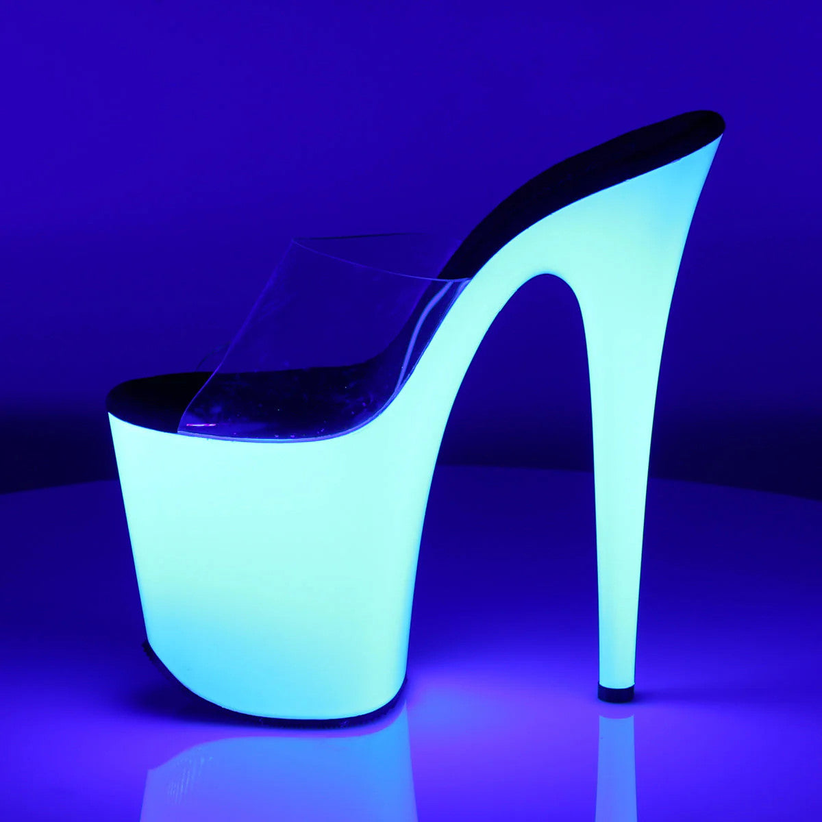 Platform UV reactive Sandal 8" Heel Pleaser Shoes - Boutique Séduction