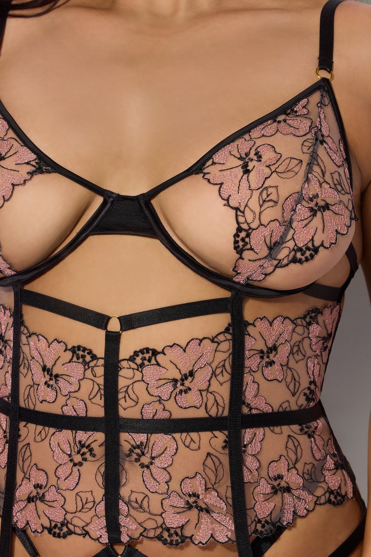 Nova Blacklight Bustier Set House Of Desire - Boutique Séduction