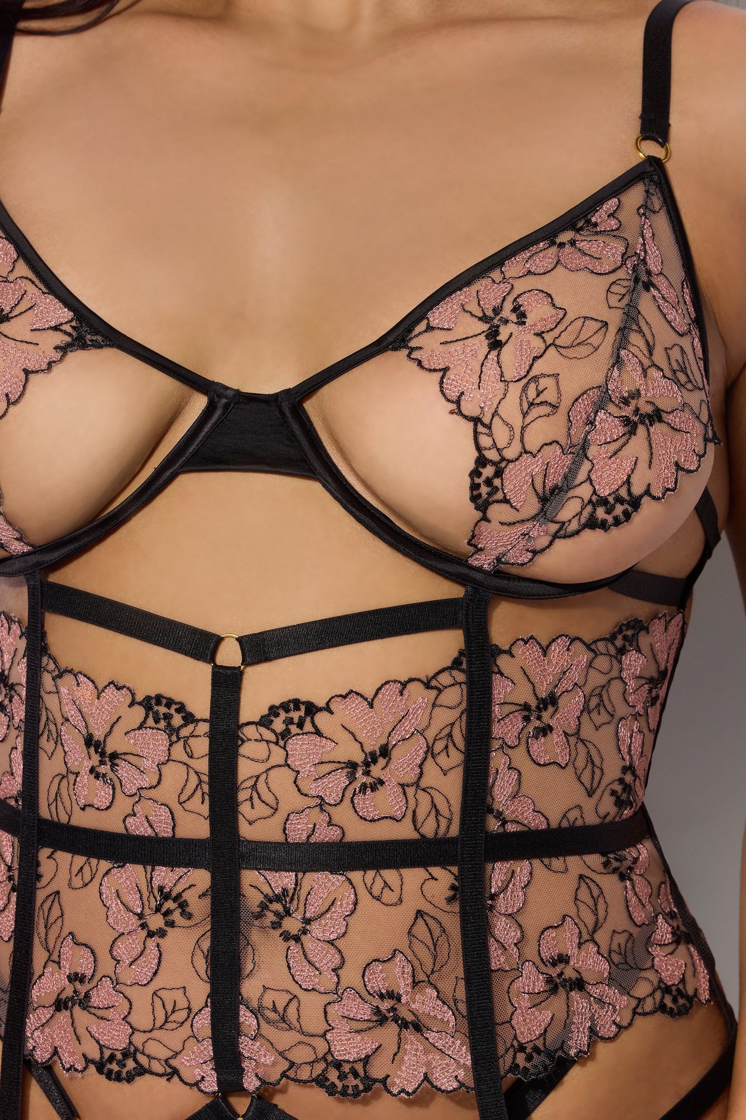 Nova Blacklight Bustier Set House Of Desire - Boutique Séduction