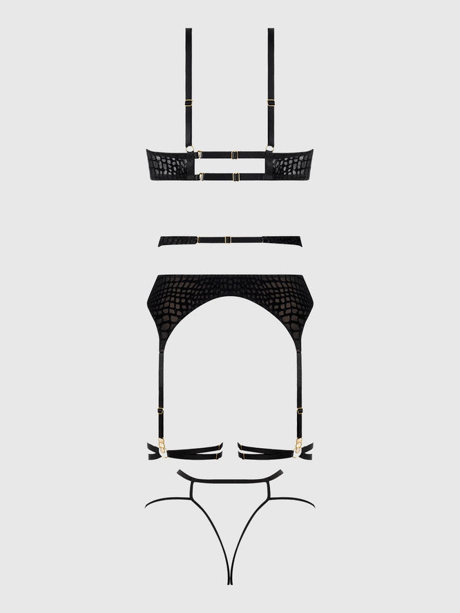 3Pcs Snake Velvet Set House Of Desire - Boutique Séduction