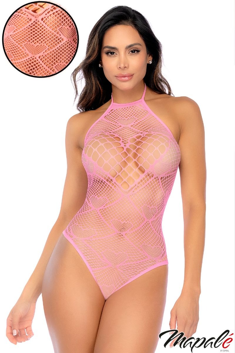Heart Fishnet Bodysuit