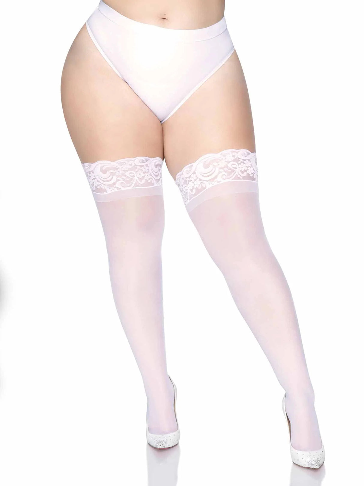 Leg Avenue - Stay Up Spandex Sheer Thigh Highs - Boutique Séduction