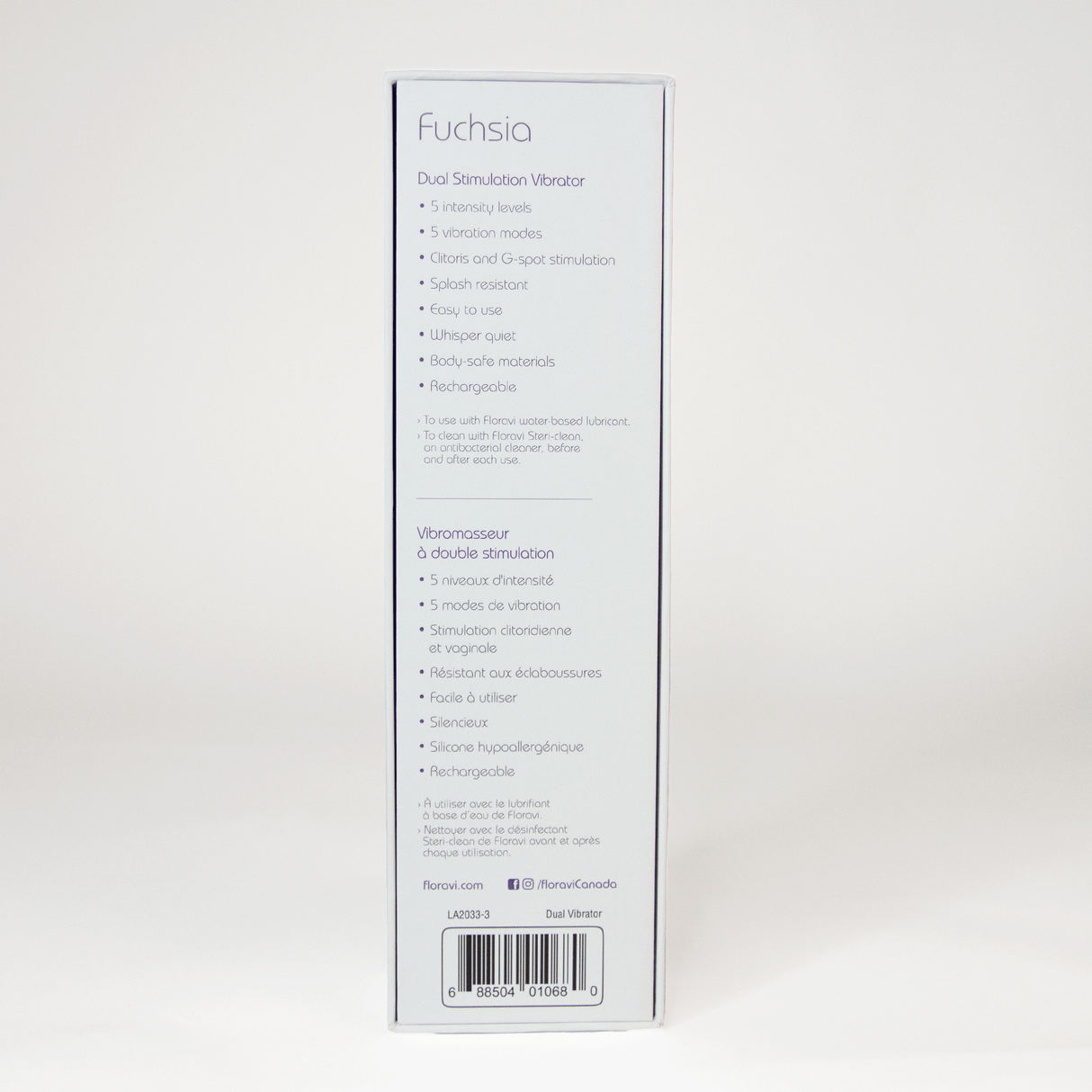 Floravi - Fuchsia - Double vibrator Rechargeable - Boutique Séduction