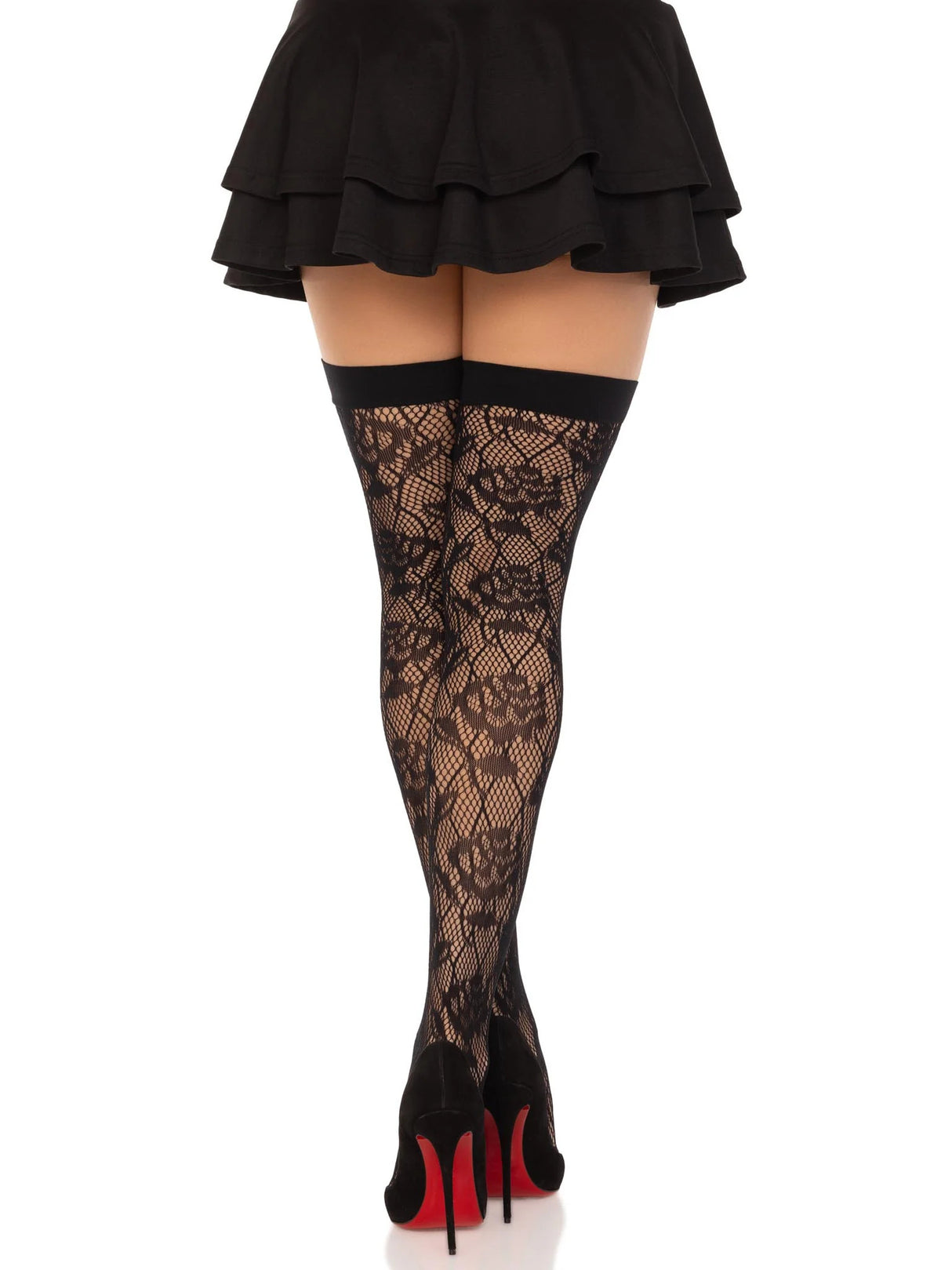 Wild Rose Net Thigh Highs Leg Avenue - Boutique Séduction