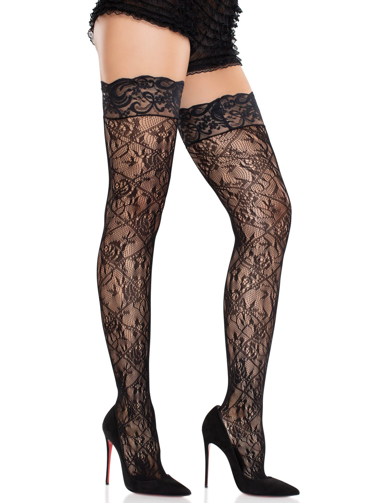 Primrose Lace Thigh Highs Leg Avenue - Boutique Séduction