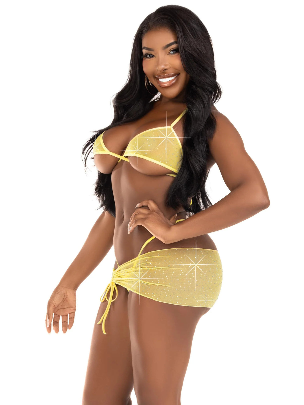 Island Vibes Sarong and Bikini Set Leg Avenue - Boutique Séduction