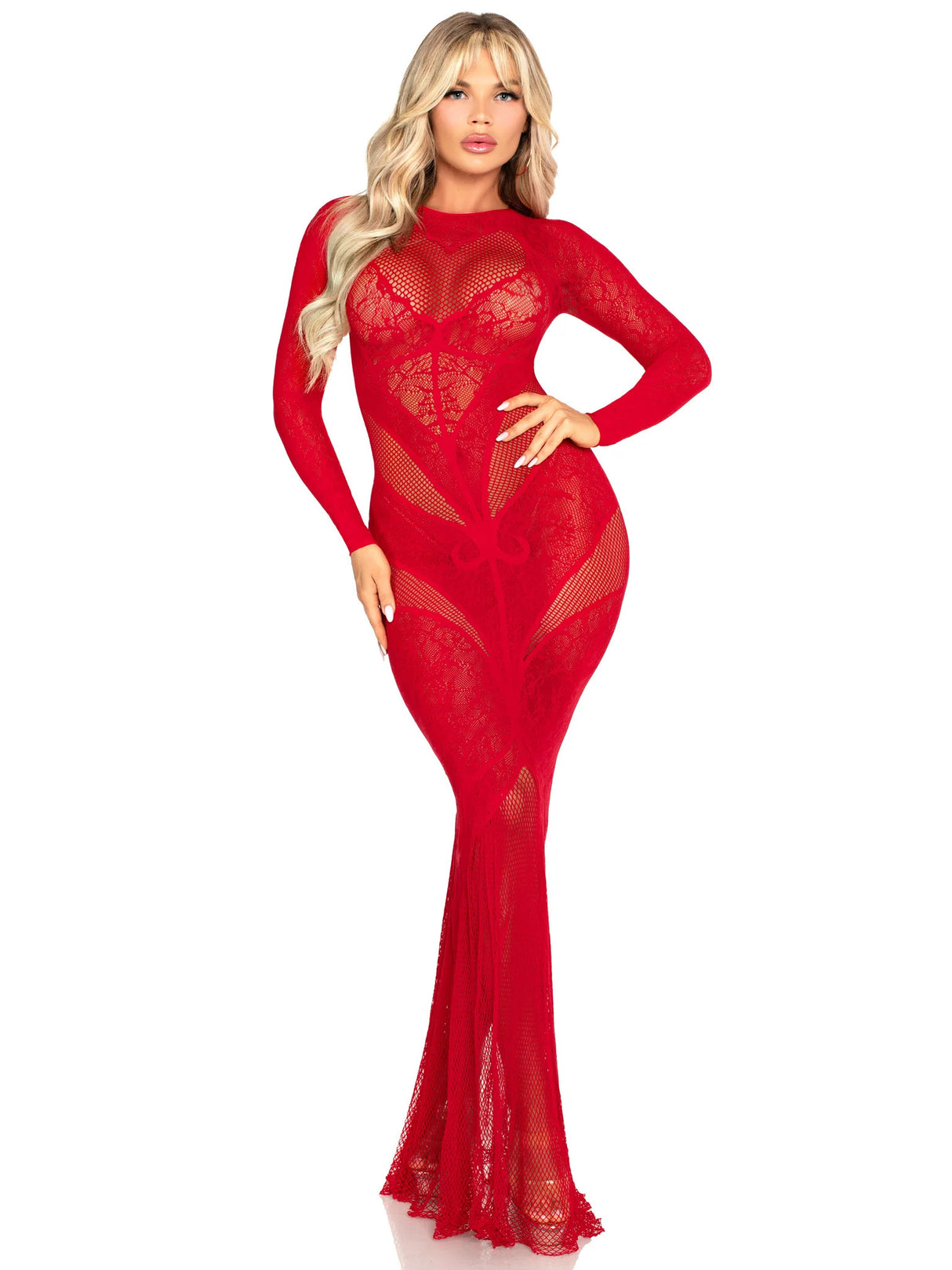 Sweet Seduction Long Dress Leg Avenue - Boutique Séduction