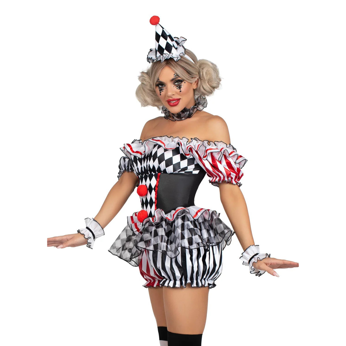 Darling Harlequin Clown Costume