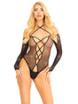 Say My Name Rhinestone Crotchless Teddy Leg Avenue - Boutique Séduction