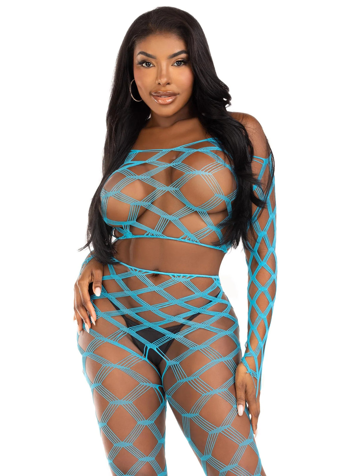 Never Say Never Crop Top and Tights Set Leg Avenue - Boutique Séduction