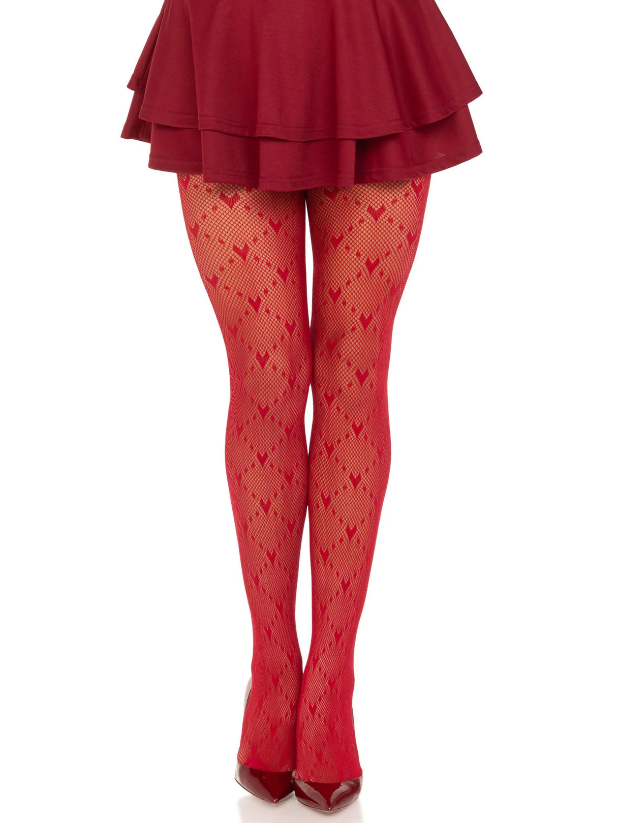 Leg Avenue - Valentina Heart Net Tights - Boutique Séduction