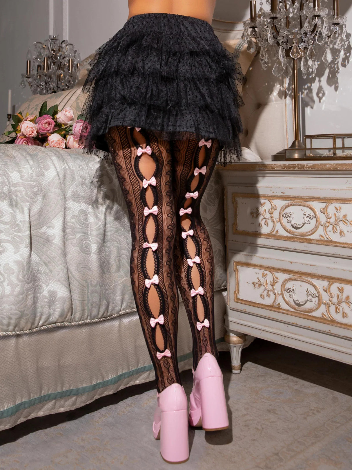 Leg Avenue - Sweetheart Striped Tights - Boutique Séduction