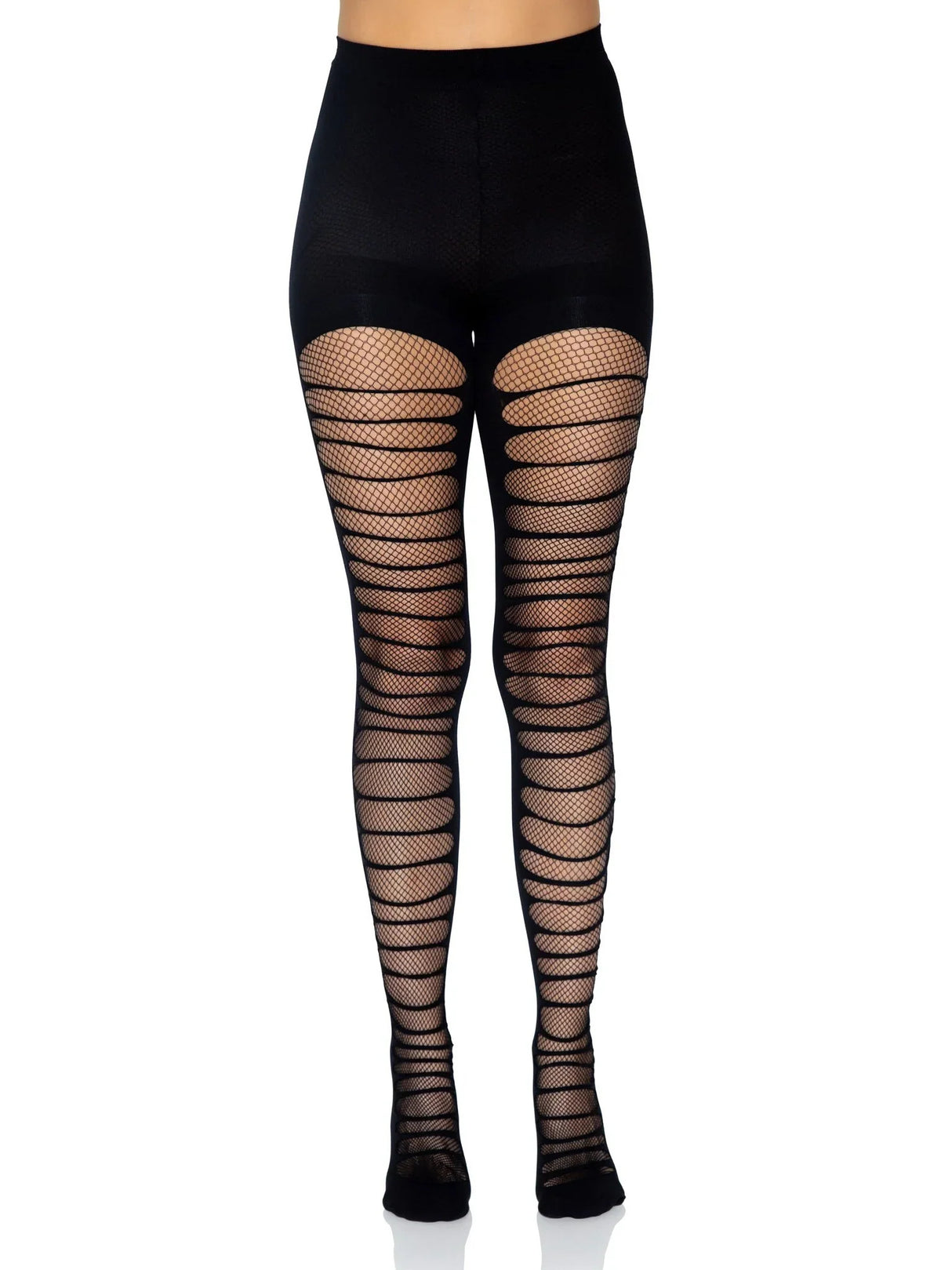 Leg Avenue - Lara Shredded Fishnet Tights - Boutique Séduction