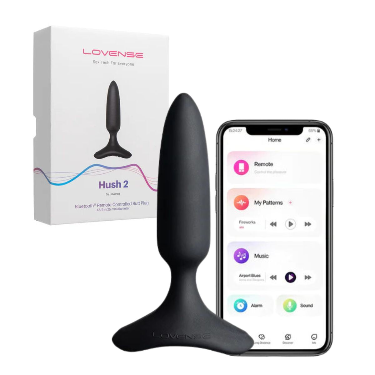 Lovense - Hush 2 Vibrating Remote-Controlled Butt Plug - Boutique Séduction