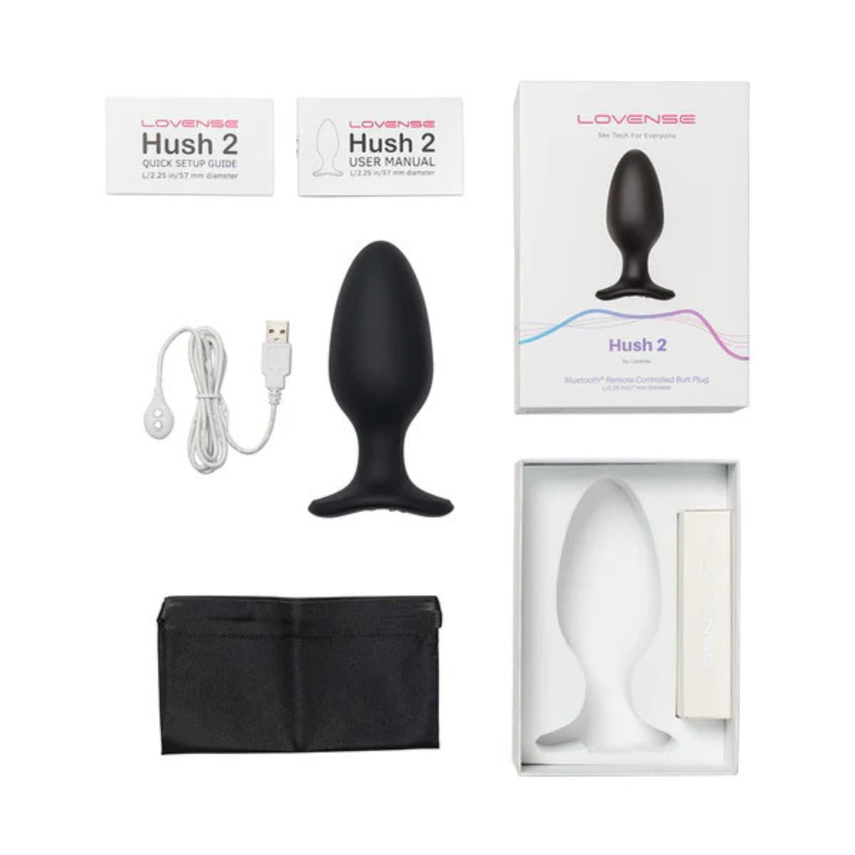 Lovense - Hush 2 Vibrating Remote-Controlled Butt Plug - Boutique Séduction