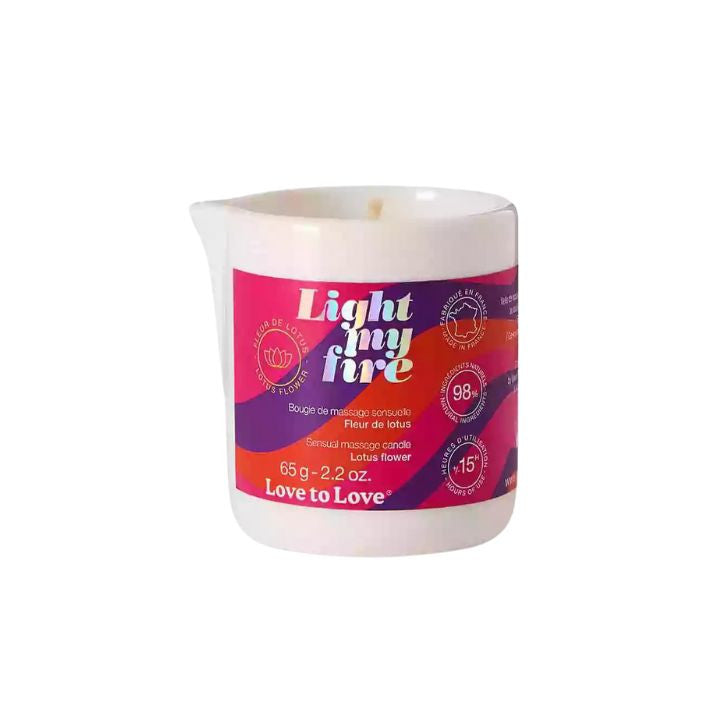 Light My Fire Sensual Massage Candle Love to Love - Boutique Séduction