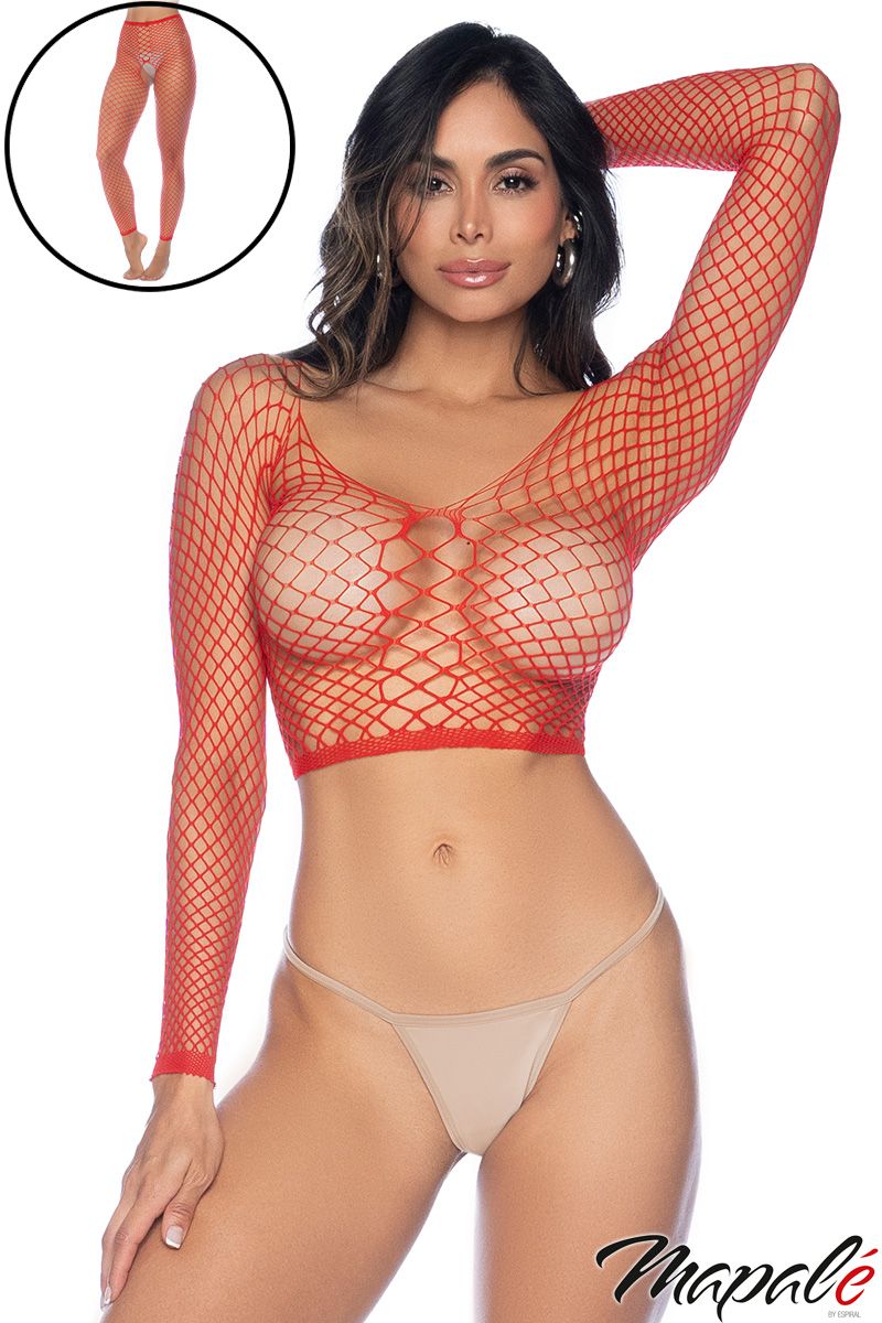 Footless Pantyhose W/Open Crotch Mapalé - Boutique Séduction