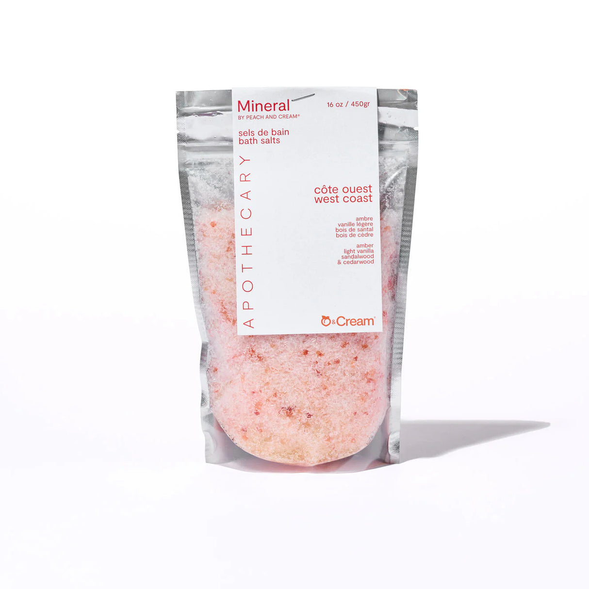 Mineral Bath Salts Peach & Cream - Boutique Séduction