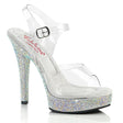 Rhinestones Ankle Strap Sandal 5" Heel Pleaser Shoes - Boutique Séduction