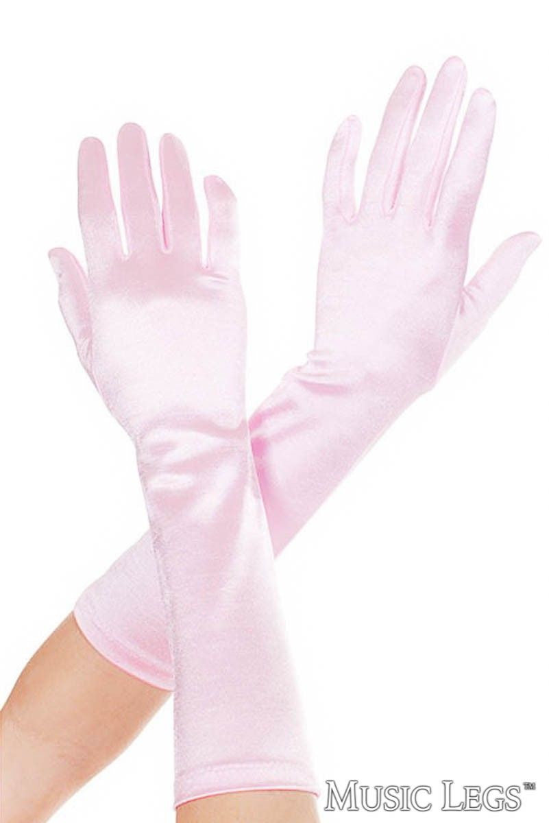 Elbow Lenght Satin Gloves Music Legs - Boutique Séduction
