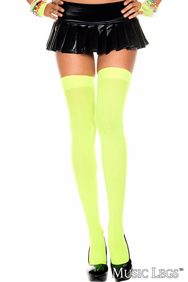 Opaque Thigh High Stockings Music Legs - Boutique Séduction