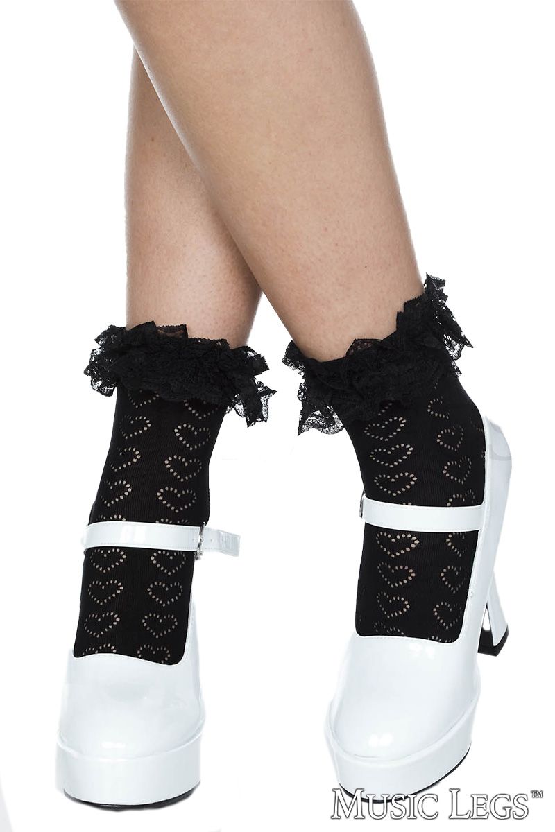 Music Legs - Heart Ankle Hi - Boutique Séduction