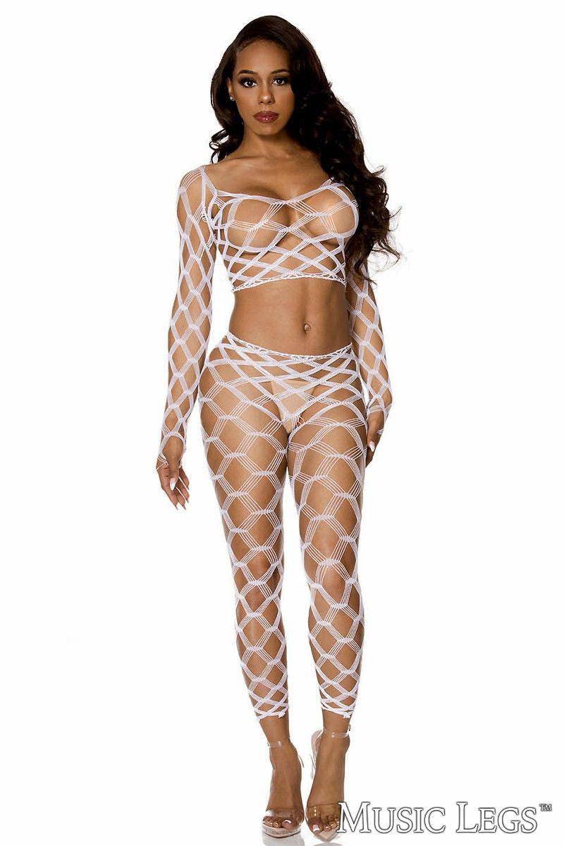 Double Net Top & Pants Music Legs - Boutique Séduction