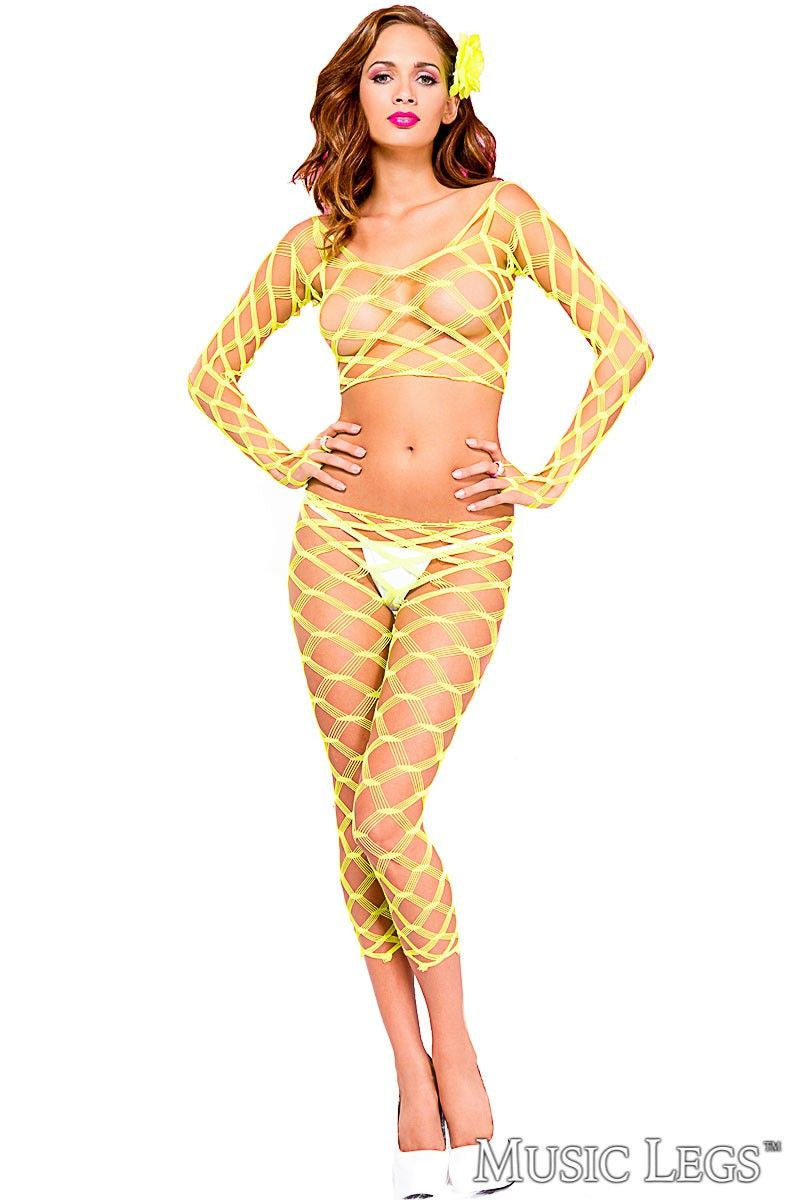 Double Net Top & Pants Music Legs - Boutique Séduction