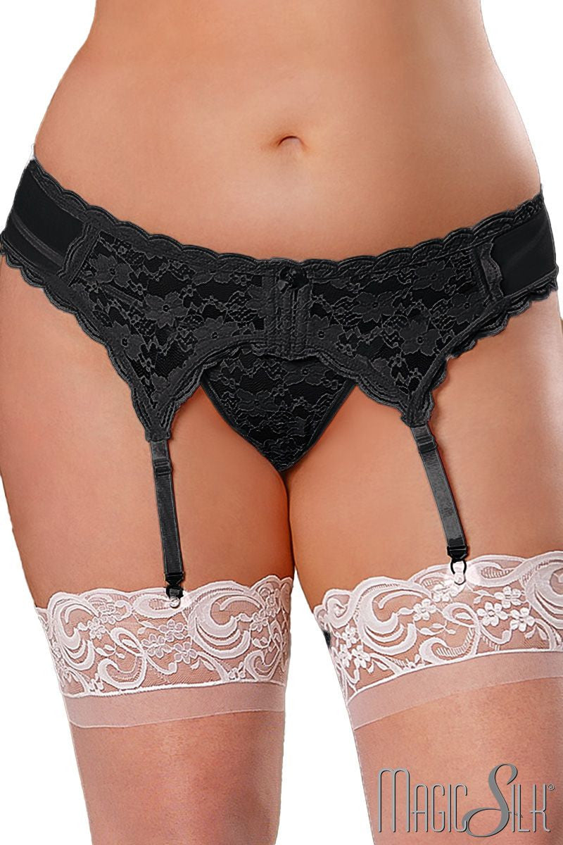 Exposed - Stretch Lace Garter Belt - Boutique Séduction