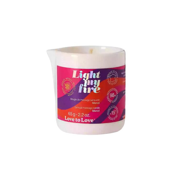 Light My Fire Sensual Massage Candle Love to Love - Boutique Séduction