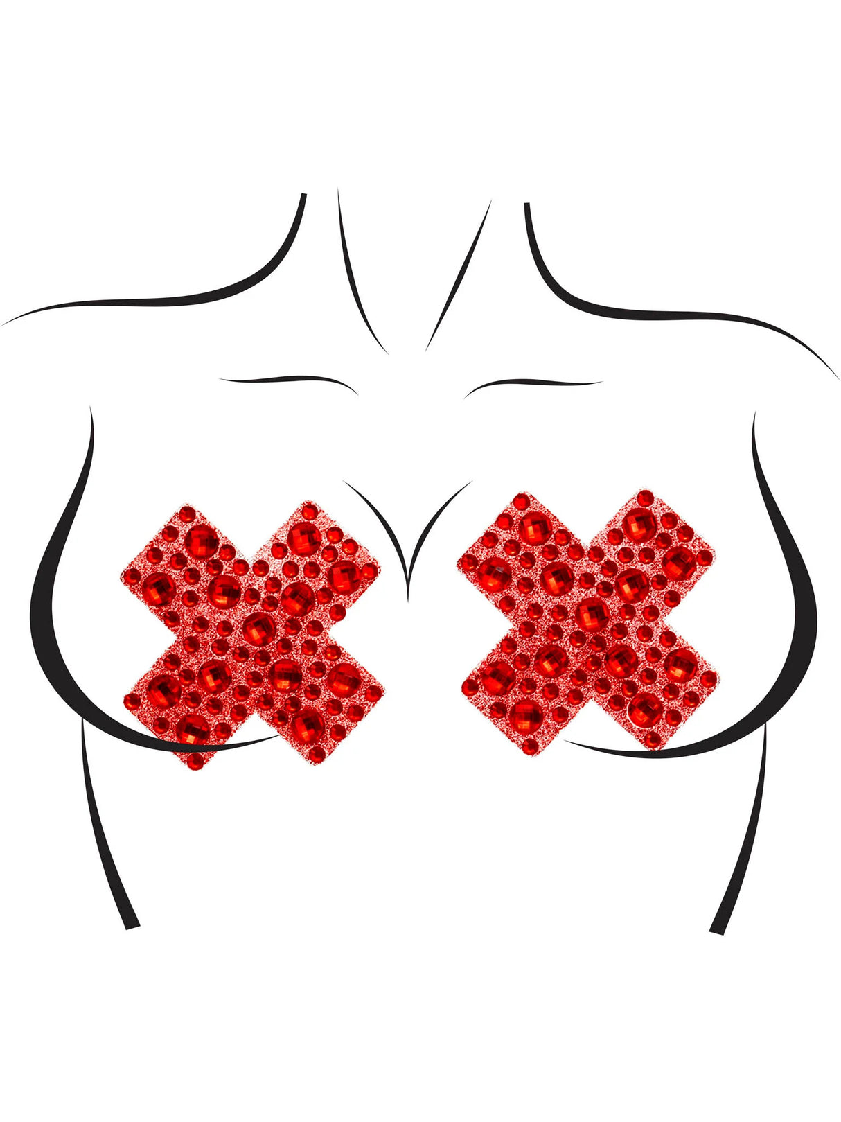 X-Factor Rhinestone Nipple Covers Leg Avenue - Boutique Séduction