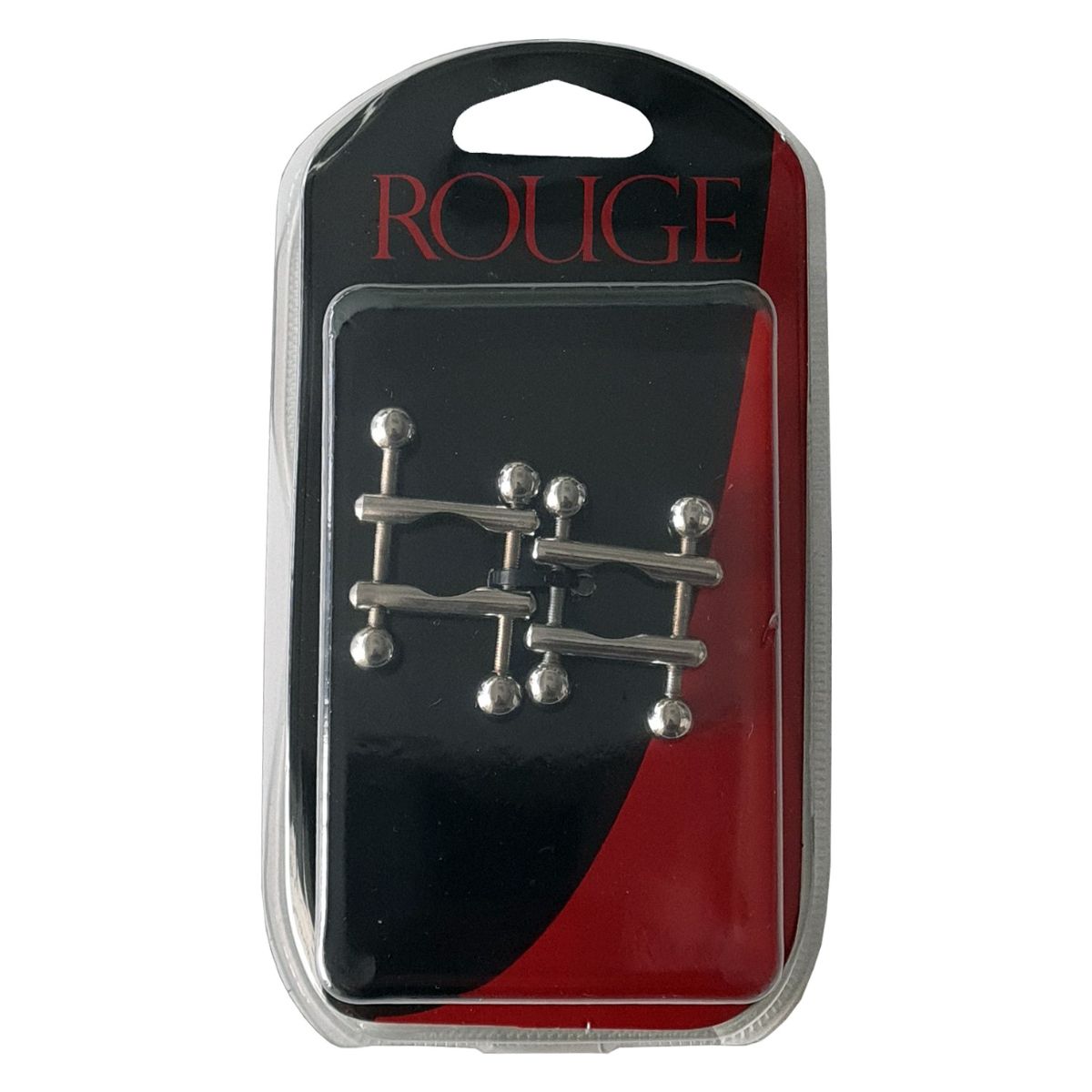 Rouge - Stainless Steel Ball End Nipple Clamps - Boutique Séduction