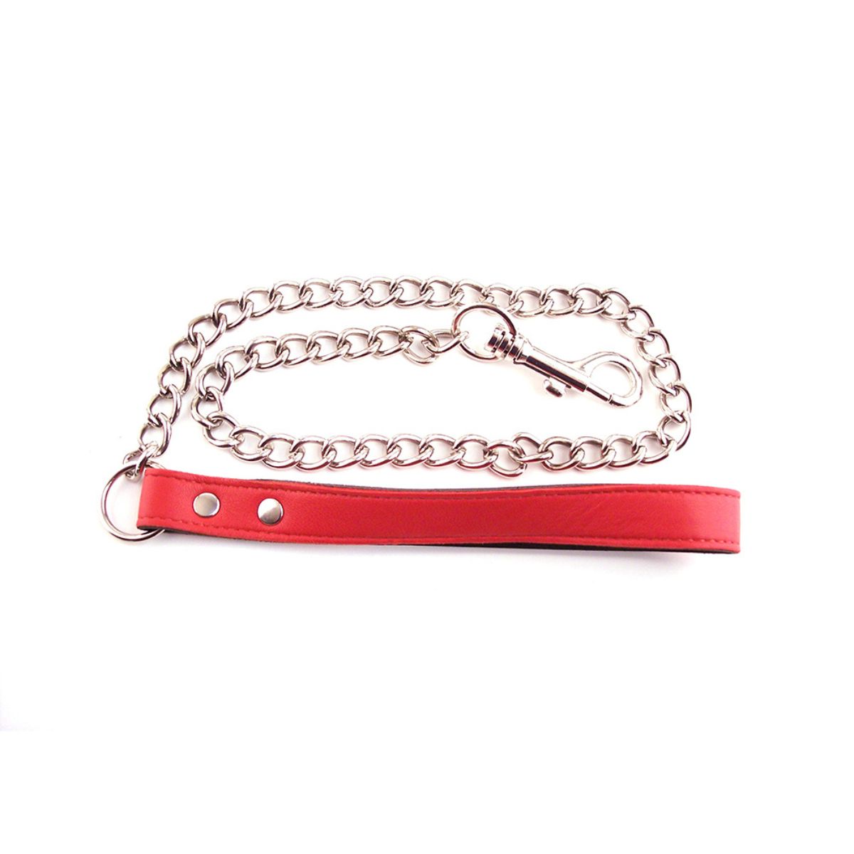 Rouge - Leather Lead with Chain - Boutique Séduction
