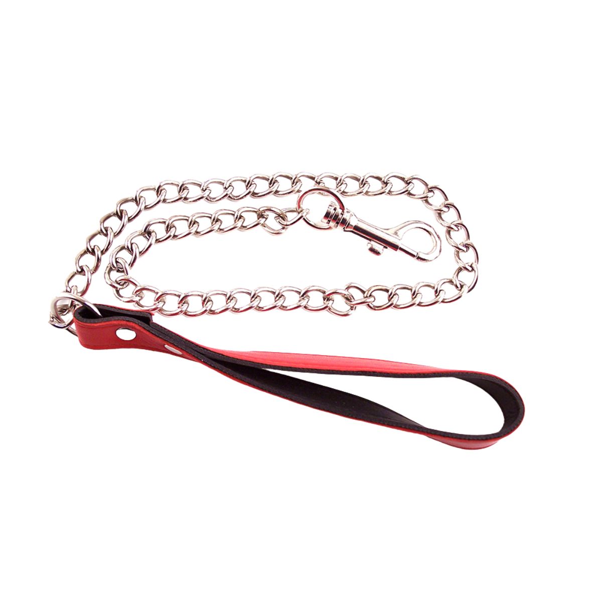 Rouge - Leather Lead with Chain - Boutique Séduction
