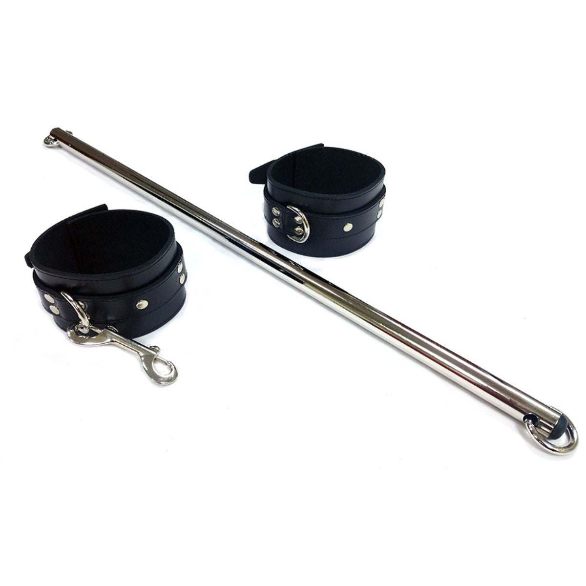 Rouge - Adjustable Leg Spreader Bar with Leather Cuffs - Boutique Séduction