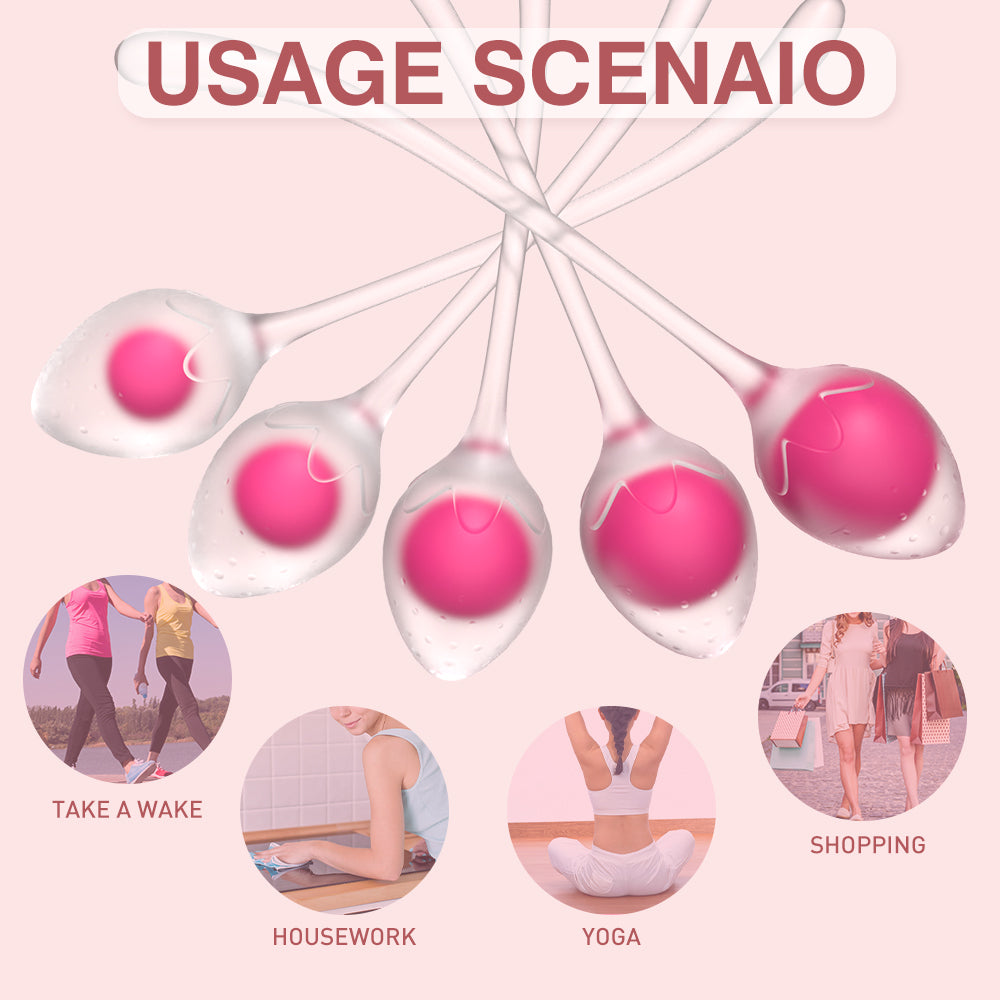 Crystal Strawberry Kegel Ball Set