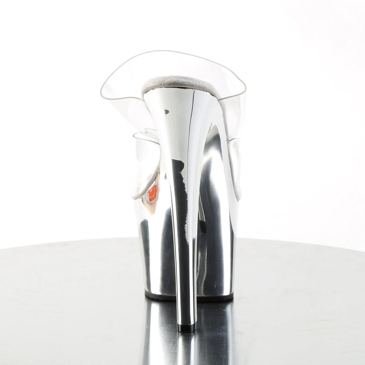 Clear Double Band Sandal 7" Heel Pleaser Shoes - Boutique Séduction