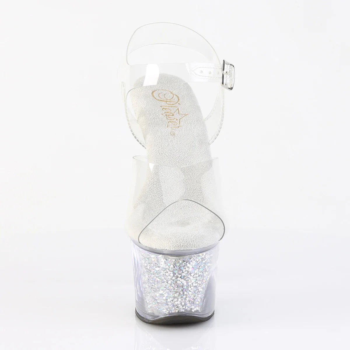 Platform Sandals W/Rhinestones 7" Heel Pleaser Shoes - Boutique Séduction