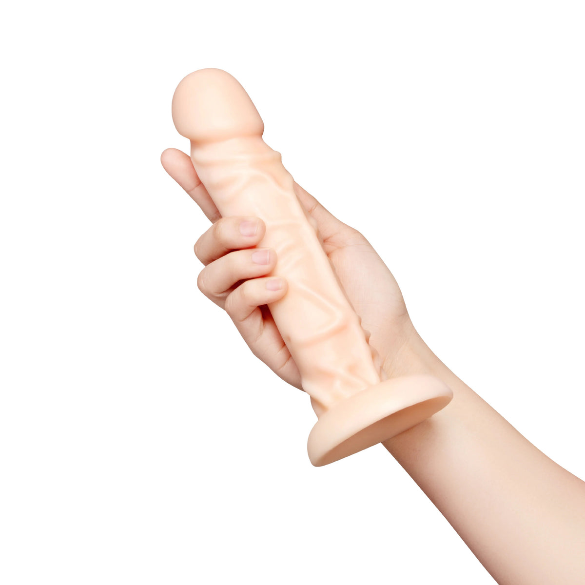 8.25-Inch Realistic Strap-On Dildo with Flared Suction Base