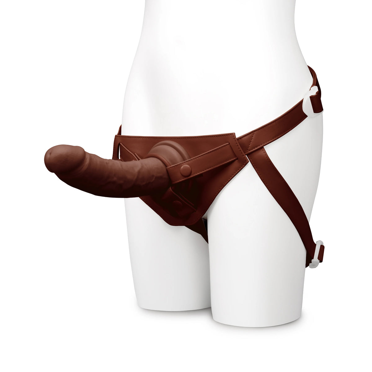 8.5-Inch Realistic Girthy Strap-On Dildo with Flared Suction Base