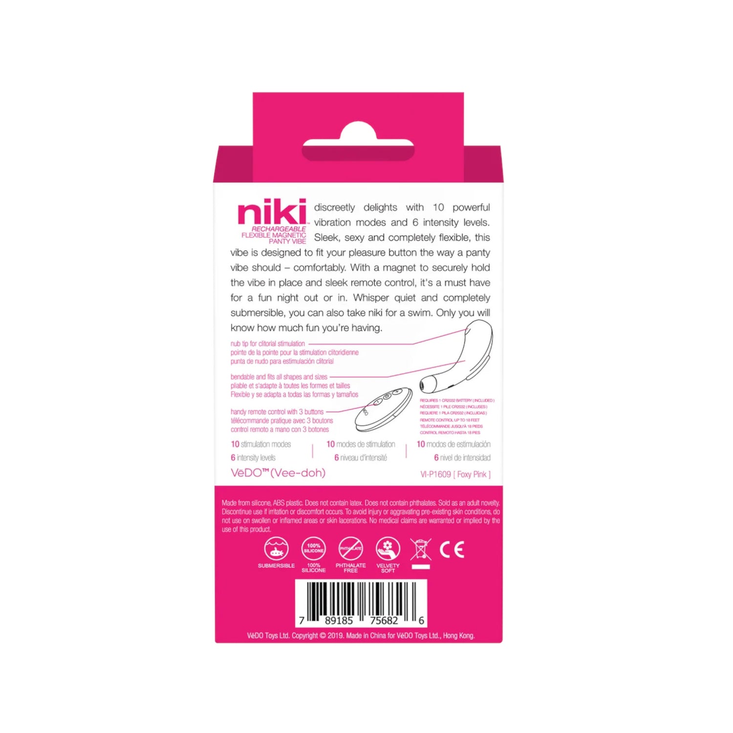 Niki Rechargeable Panty Vibe VēDO - Boutique Séduction