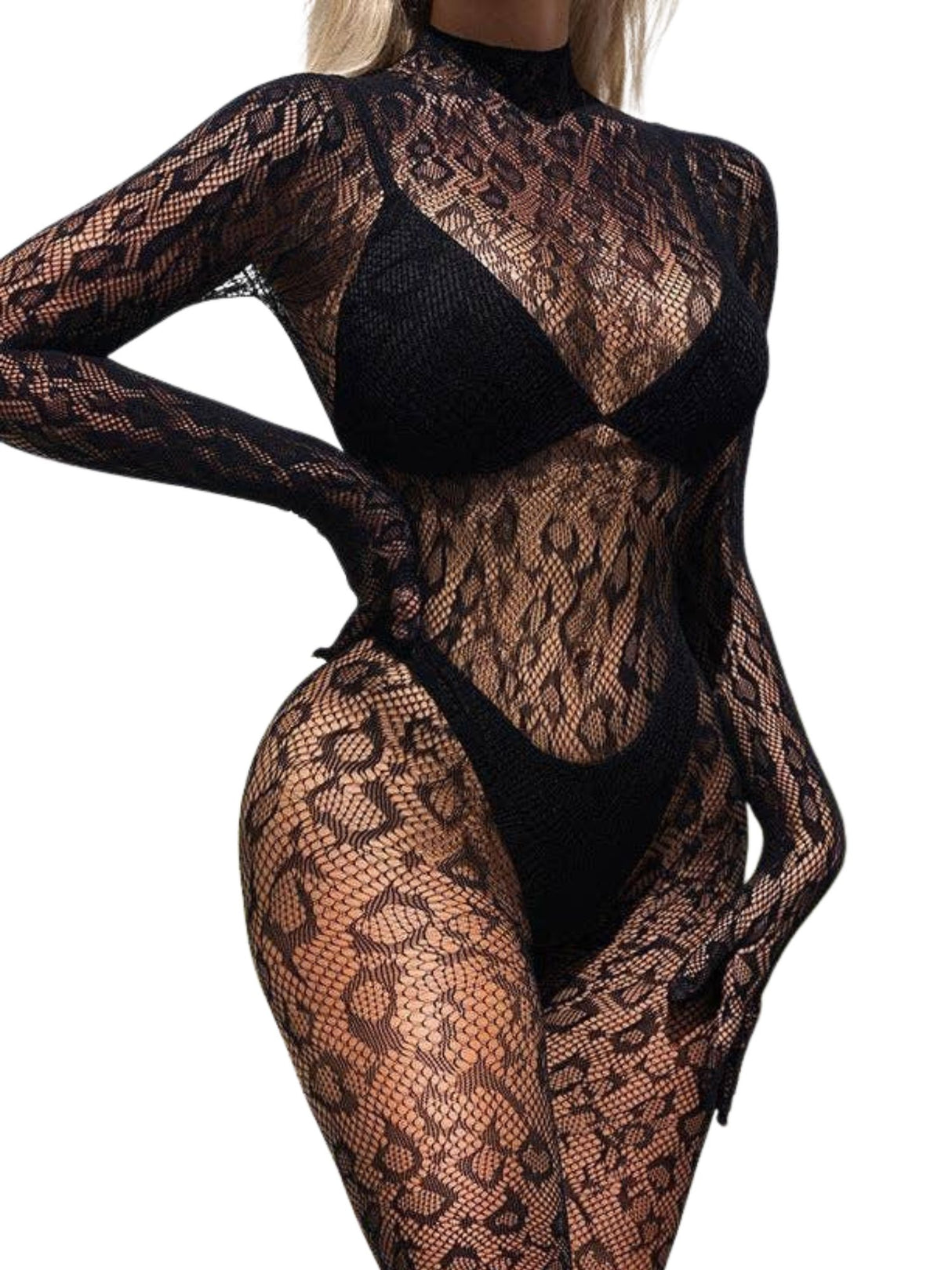 Sweetkama - Leopard Slim-Fitting See Through Bodystocking - Boutique Séduction