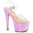 Holographic Sandal 7" Heel Pleaser Shoes - Boutique Séduction