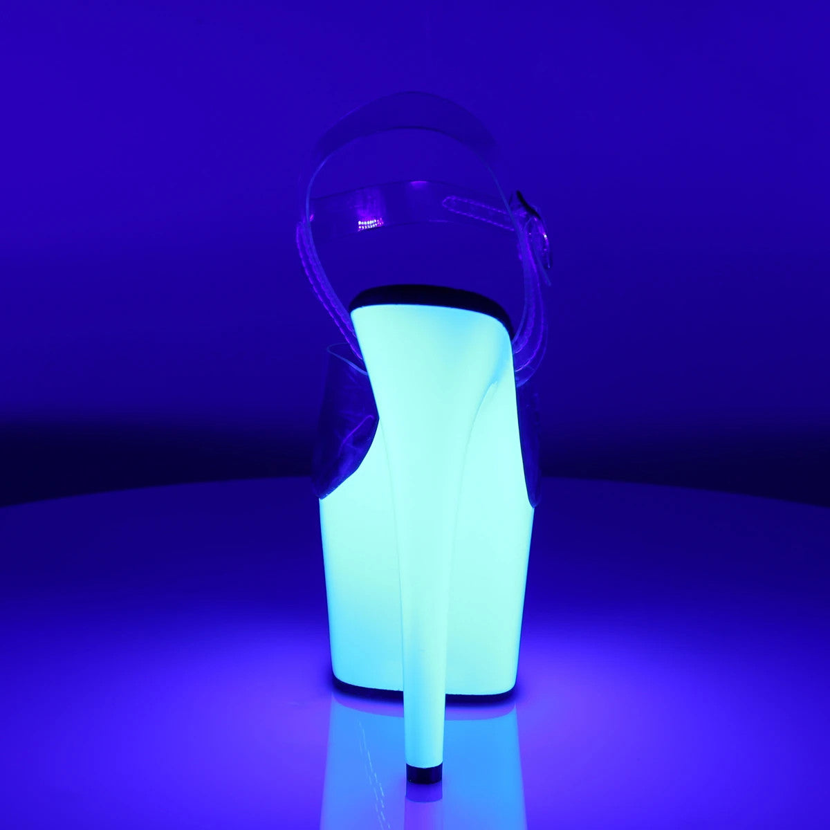 Sandal with UV Light Effect 7" Heel Pleaser Shoes - Boutique Séduction