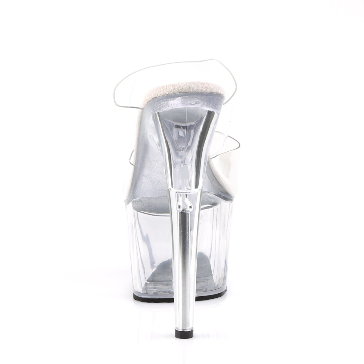7" (17.8cm) Heel, 2 3/4" (7cm) Platform slide with clear straps Pleaser Shoes - Boutique Séduction